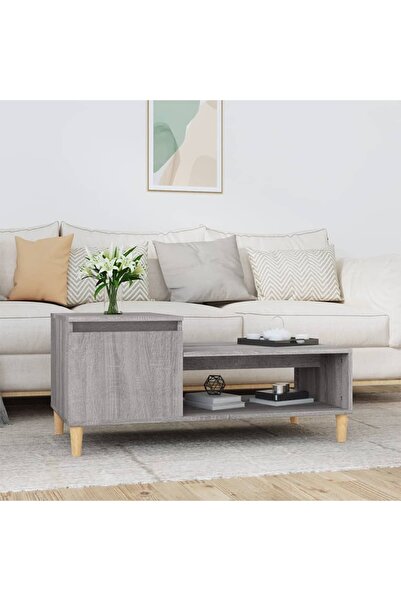 Concept Masă de cafea, gri Sonoma, 100x50x45 cm, lemn prelucrat