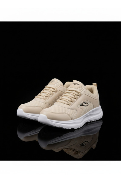 LUCCO Bej Erkek Spor Ayakkabı - Rahat Taban Günlük Kullanım
