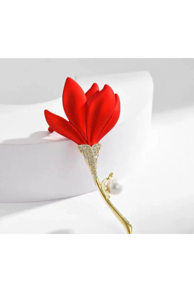 Broches Елегантна матова брошка с камъни