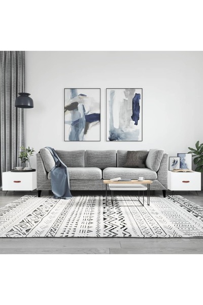 Concept Măsuțe de cafea, 2 buc., albe, 50x50x40 cm, lemn compozit