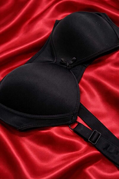 hepimiz alalım Black Push up Supported Basic Bra – Gathering Daily Wear Model