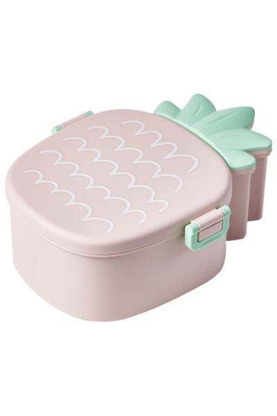 Thirty Three Design Food container casserole, pink plastic BPA free, pineappl...