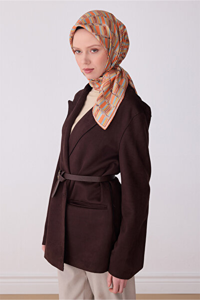 Belli Eșarfă din mătase twill 100% cu model geometric 4302-81