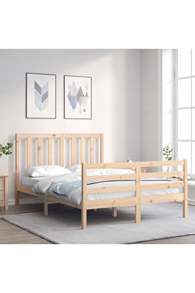 Concept Cadru de pat cu tăblie, 120x200 cm, lemn masiv