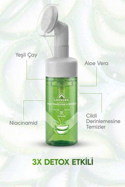 LOVECRA Aloe Vera Facial Cleansing Foam Pore Purifying Deep Cleansing Vitality 150 ml