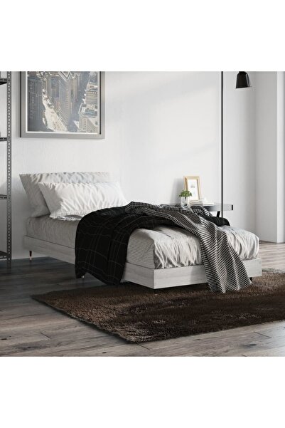 Concept Cadru de pat, gri Sonoma, 75x190 cm, lemn prelucrat