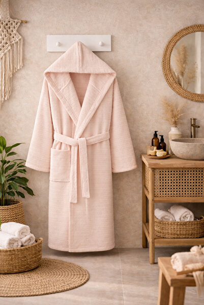 VALİOSA VALİDEZ Mermaid Unisex Cotton Hooded Adult Bathrobe with Pockets