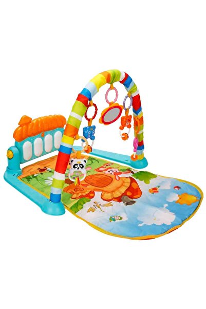 Saule piyanolu bebek oyun halısı aktivte matı su yenidoğan aynalı müzikli ışıklı