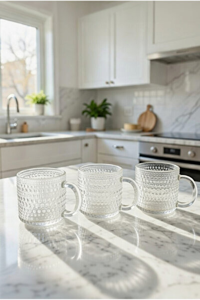 FH finehome Carnival 3-Piece Glass Mug