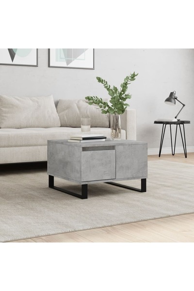 Concept Τραπεζάκι σαλονιού, γκρι σκυροδέματος, 55x55x36,5 εκ., επεξεργασμένο ...