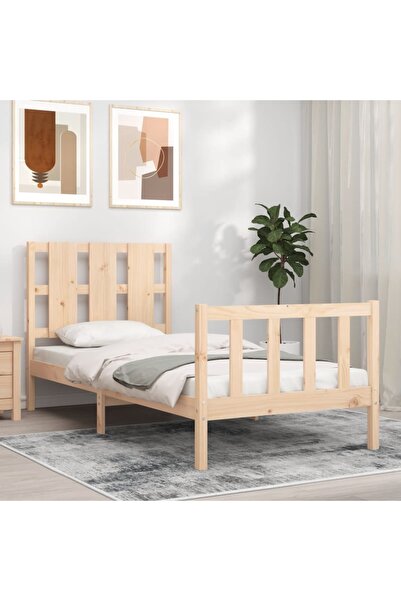 Concept Cadru de pat cu tăblie, 90x190 cm, lemn masiv