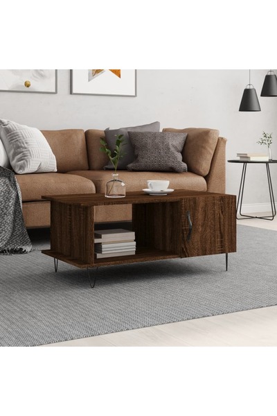 Concept Τραπεζάκι σαλονιού, καφέ δρυς, 90x50x40 εκ., επεξεργασμένο ξύλο