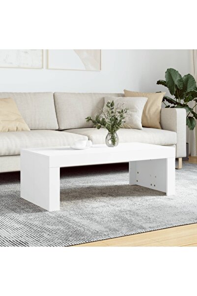 Concept Masă de cafea, albă, 102x50x36 cm, lemn prelucrat