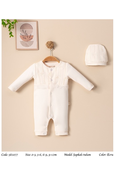 Baby shine Turkish cotton baby romper with jasmine Lace , two pieces, 100% na...