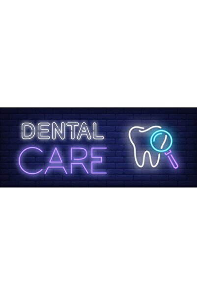 Slasa Dental Care Neon Sign 35x69 cm with 6 mm Acrylic Base