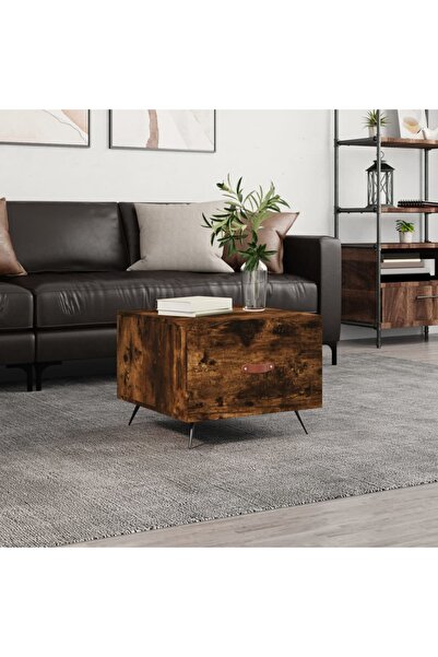 Concept Masă de cafea, stejar afumat, 50x50x40 cm, lemn prelucrat