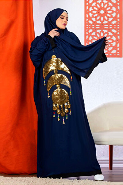 AsrymShop اسدال صلاة قطن فسكوز خفيف كحلي