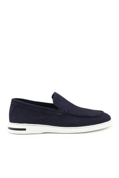 Ferrier Amalfi Navy Blue Genuine Leather Men's Loafer Casual Shoes with Eva Sole