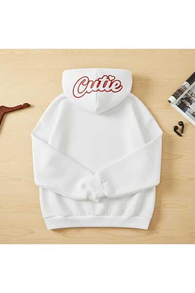 Rayan & Hoor Style Cutie Printed Premium Quality Oversize 3 Thread Hooded Swe...