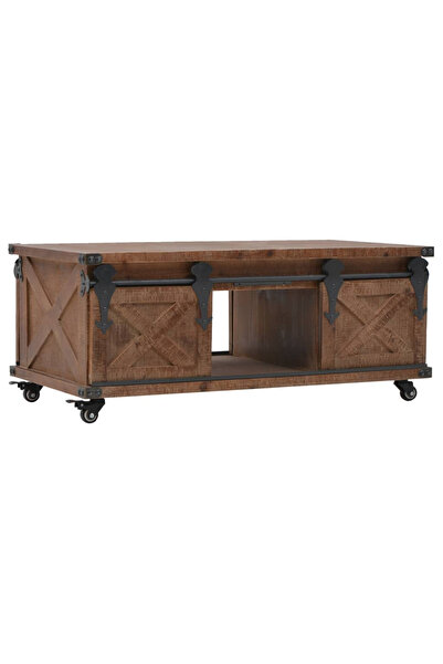 Concept Masă de cafea, lemn masiv de brad, 91 x 51 x 38 cm, maro