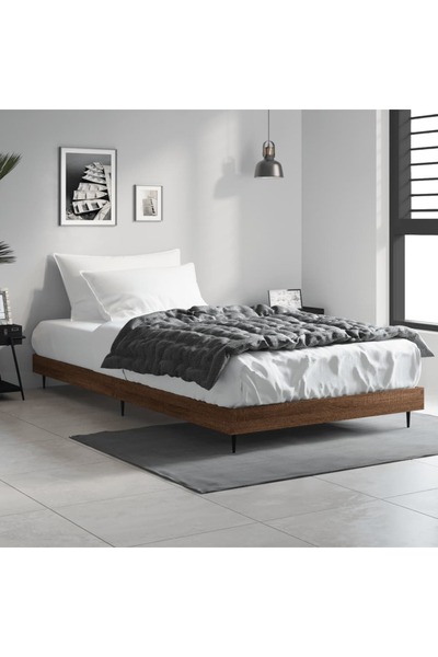 Concept Cadru de pat, stejar maro, 100x200 cm, lemn prelucrat