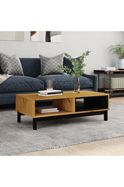 Concept Τραπεζάκι σαλονιού "FLAM", 100x50x32,5 εκ., μασίφ ξύλο πεύκου