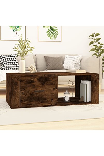 Concept Masă de cafea, stejar afumat, 100x50,5x35 cm, lemn compozit