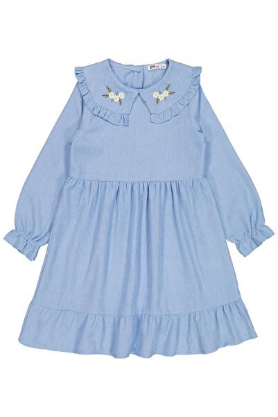 Civil Girls Ruffled Skirt Dress for 6-9 Years - Blue 6-7 Years