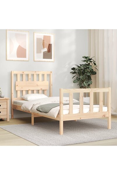 Concept Cadru de pat cu tăblie, 90x200 cm, lemn masiv