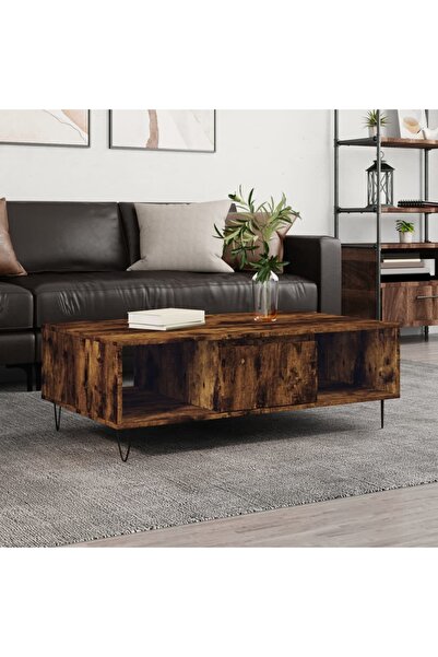 Concept Masă de cafea, stejar afumat, 104x60x35 cm, lemn compozit