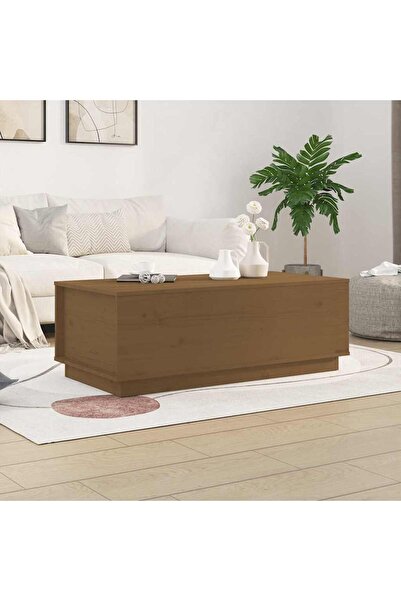 Concept Masă de cafea, maro miere, 100x50x35 cm, lemn masiv de pin