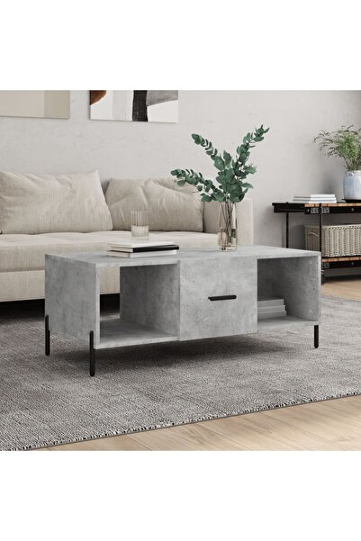Concept Masă de cafea, gri beton, 102x50x40 cm, lemn prelucrat