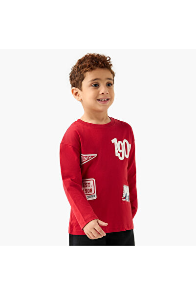 Lee Cooper Printed T-shirt with Long Sleeves