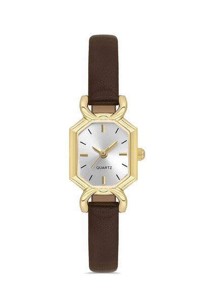 Ticarto Women's Minimal Bitter Brown Leather Wristwatch Tctsn001001S0448