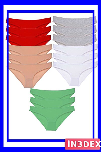 İN3DEX Lycra Women's Slip Panties 15-Piece Economical Pack