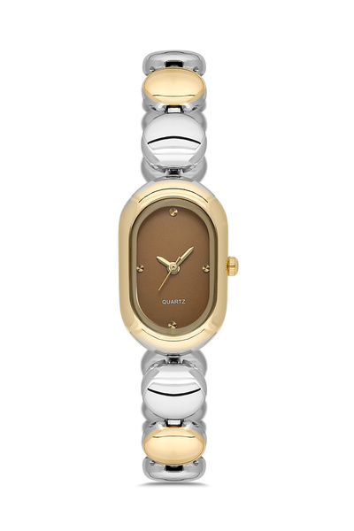 Ticarto Women's Oval Vintage Model Bitter Coffee Dial Steel Wristwatch Tctsn0...