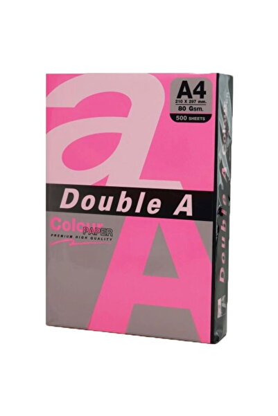 DOUBLE A Hârtie color A4, 75 g/m², 100 coli/capăt, roz neon