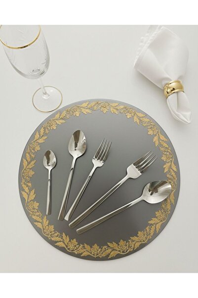 Gül Mutfak 60 Piece 12 Person Flat Fork Spoon Set Set 304 Steel 18/10