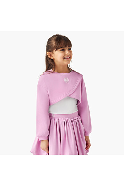 Kappa Solid Cropped Sweatshirt with Tank Top