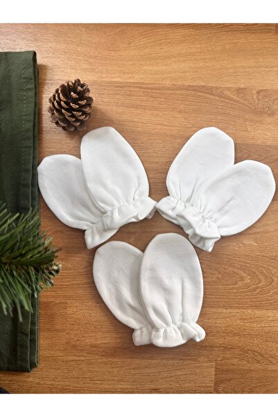 Mama Miel Baby 3-Piece Ecru Glove Set