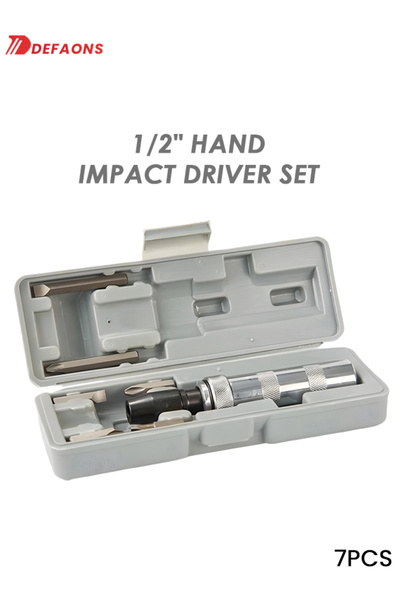 DEFAONS 1/2 Inch Hand Impact Driver Set 7PCS Manual Screwdriver Kit with S2 S...