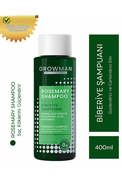 growman Biberiye Şampuan 400 ML – Saç Dökülme Karşıtı Güçlendirici Bakım | Tu...