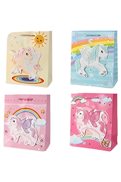 As Gift Punga cadou, carton 210gr, design Unicorn, 26x32x10cm, modele asortate