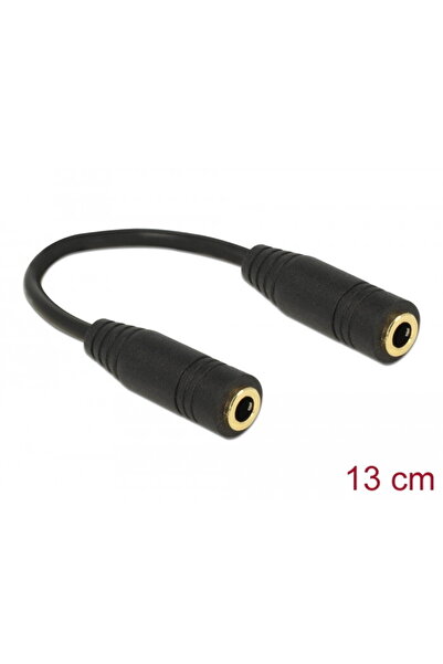DELOCK Mufă audio stereo de 3,5 mm cu 4 pini mamă la mamă 13 cm