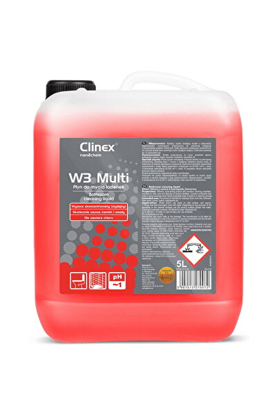 Clinex W3 Multi, 5 liters, liquid detergent, concentrated, for cleaning toile...