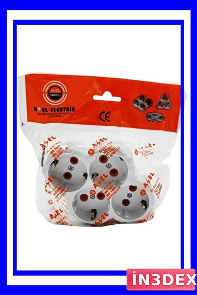 İN3DEX 4-Outlet Clover Shaped Multiple Socket Connection