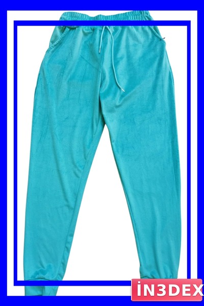 İN3DEX Velvet Pocketed Sweatpants with Elastic Cuffs Unisex