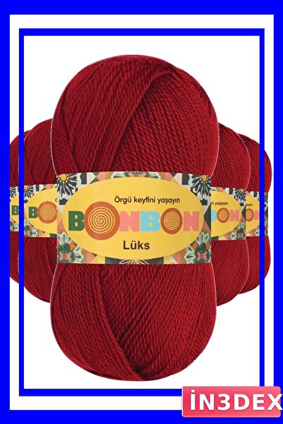 İN3DEX Dark Red Colored Wool Booties String 5 Piece Pack