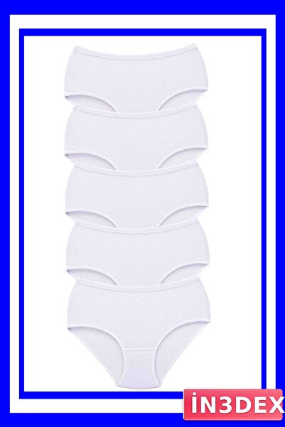 İN3DEX High Waist Bato Panties 5-Pack White Color