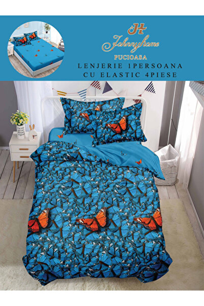 FIONNA.RO Finet Duvet Cover Set with Stretchy 1 Person - 3D Butterflies